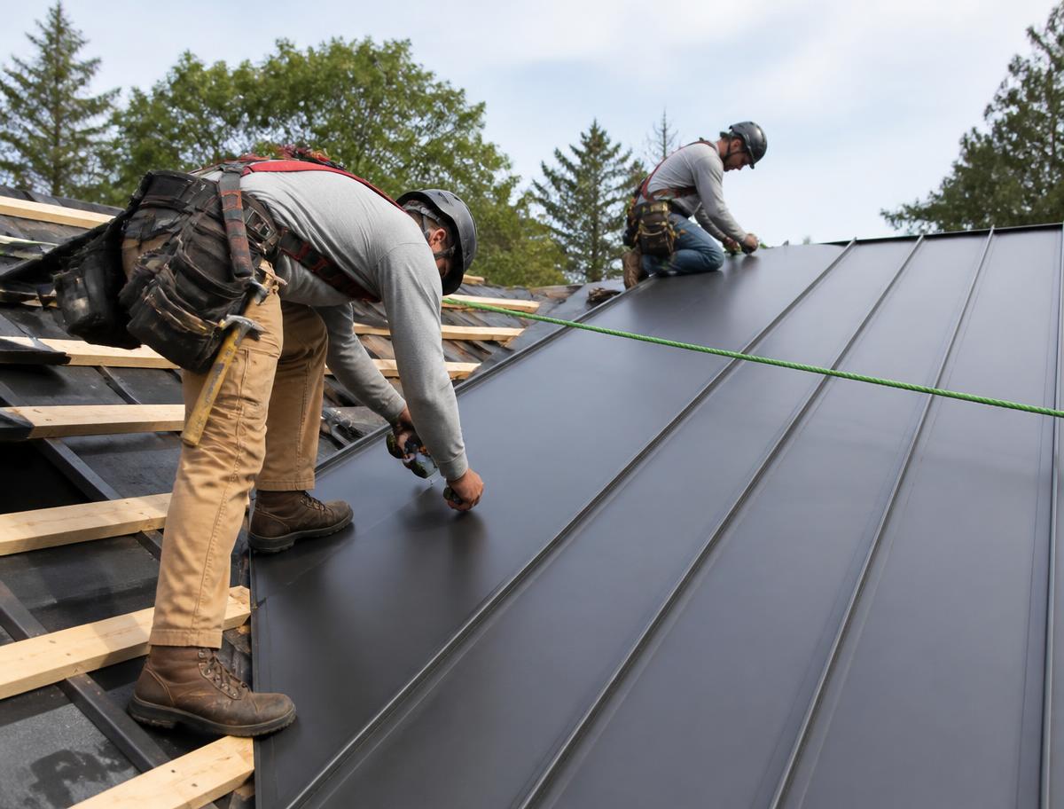 Metal Roof Installation by Miller Brothers Construction